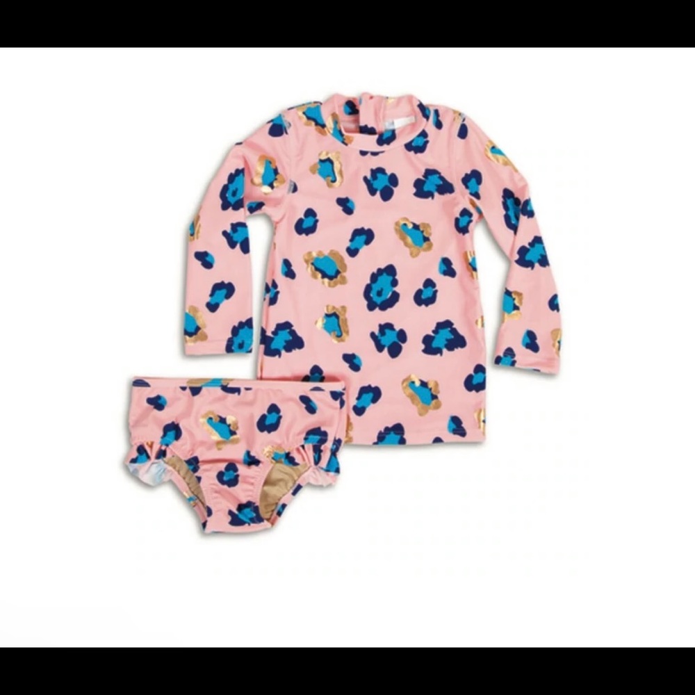 COPY - Leopard rose swim set